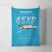 Thumbnail for Bombardier Learjet 45XR design on turquoise towel
