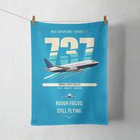 Thumbnail for Boeing 737-200 design on turquoise towel