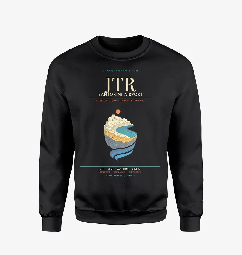 Santorini Airport JTR Sweatshirt - Black