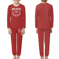 Thumbnail for Pilots Looking Down at People Since 1903 children pajamas - Red