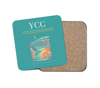 Thumbnail for Castlegar–West Kootenay Regional Airport (YCG) design on turquoise 1 piece coaster