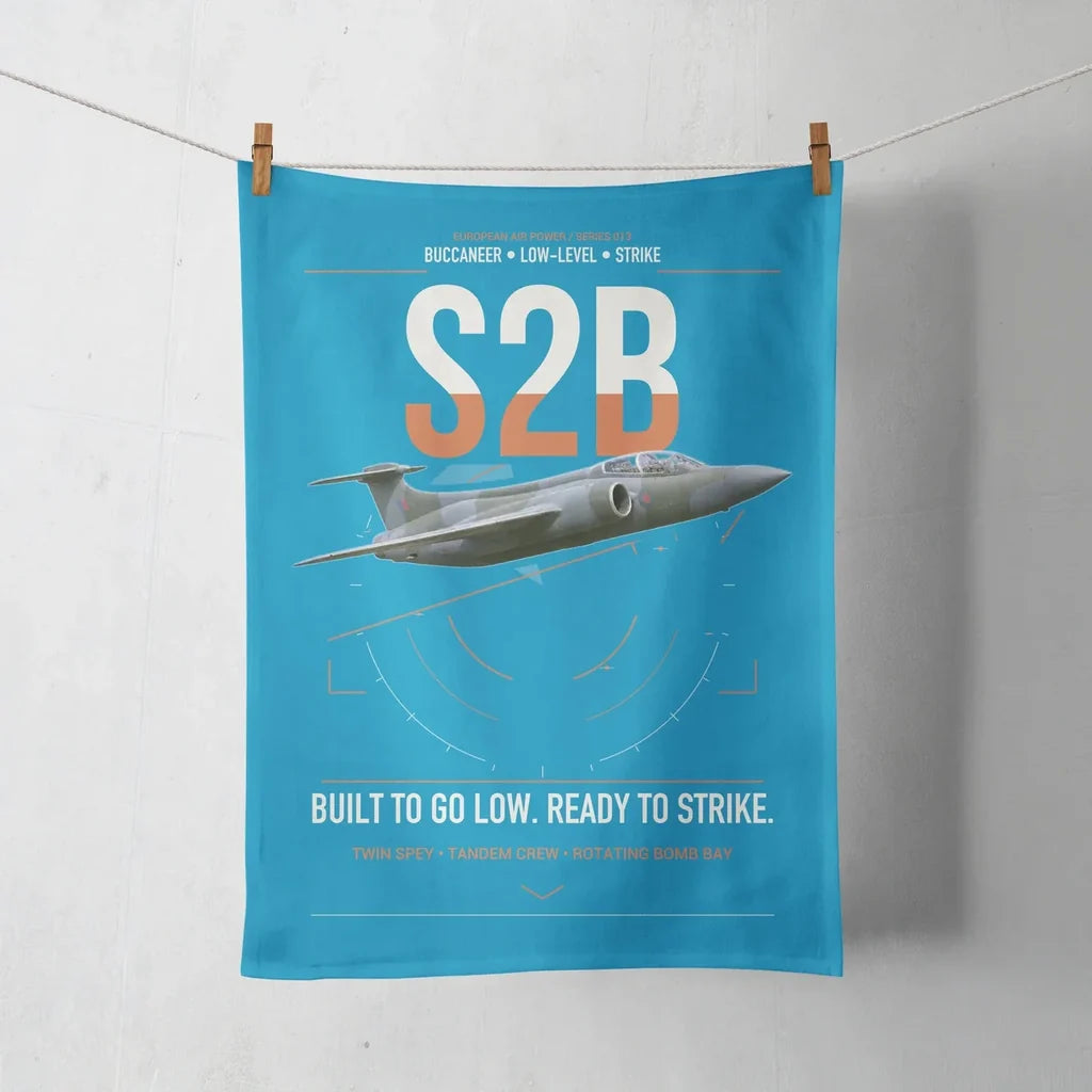 Blackburn Buccaneer S2B design on turquoise towel