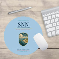 Thumbnail for Shannon Airport (SNN) design on light blue round mouse pad