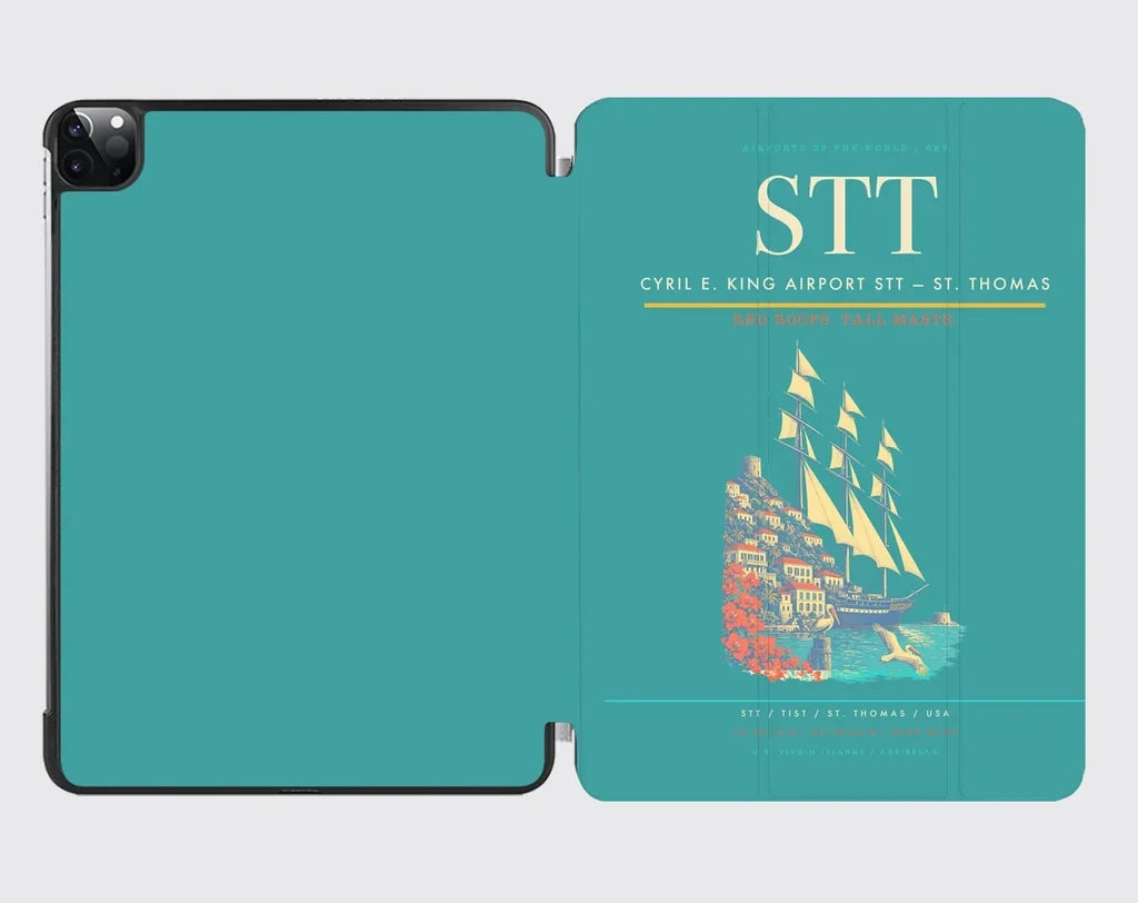 Cyril E. King Airport (STT) design on turquoise ipad tablet case