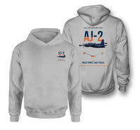 Thumbnail for AJ-2 Savage Tanker design on light gray double-side hoodie, double-side print