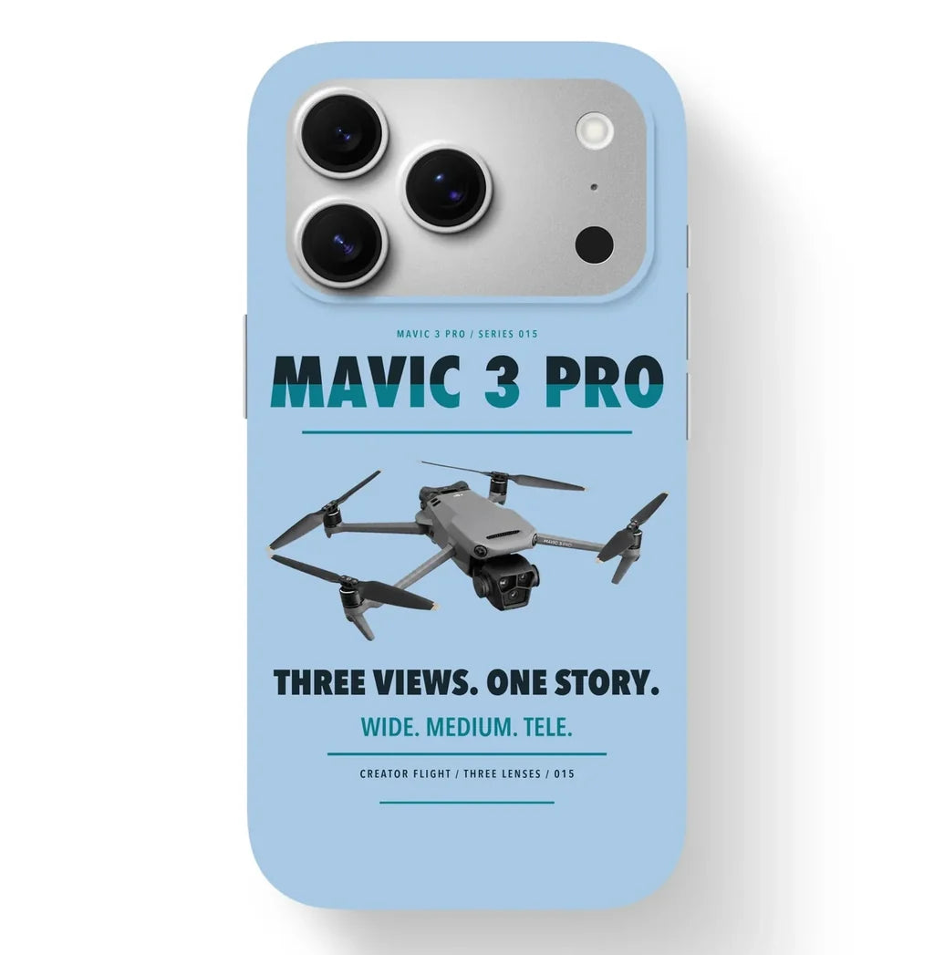DJI Mavic 3 Pro Case design on light blue iphone case