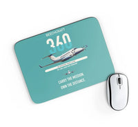 Thumbnail for Beechcraft King Air 360 design on turquoise rectangle mouse pad