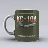 Thumbnail for KC-10A EXTENDER design on green army ceramic mug, double-side print