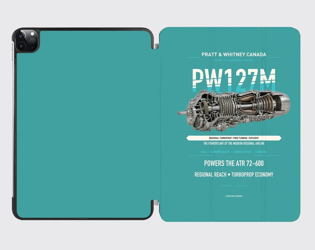 PW127M design on turquoise ipad tablet case