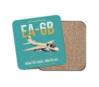 Thumbnail for EA-6B Prowler design on turquoise 1 piece coaster