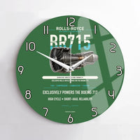 Thumbnail for BR715 design on green no frame wall clock