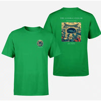 Thumbnail for VINTAGE G4505 - The Sandbag Hangar - Double-Side T-Shirt design on green double side t shirt