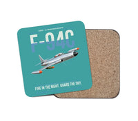 Thumbnail for F-94C Starfire design on turquoise 1 piece coaster