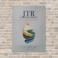 Thumbnail for Santorini Airport JTR vertical canvas print - no frame - light gray background