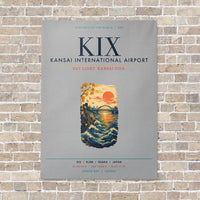 Thumbnail for Kansai International Airport Osaka KIX vertical canvas print - no frame - light gray background