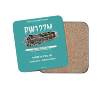 Thumbnail for PW127M design on turquoise 1 piece coaster