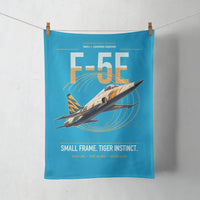 Thumbnail for F-5E Tiger II design on turquoise towel