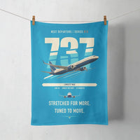 Thumbnail for Boeing 737 MAX 10 design on turquoise towel