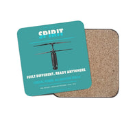 Thumbnail for Ascent AeroSystems Spirit design on turquoise 1 piece coaster