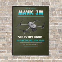 Thumbnail for DJI Mavic 3 Multispectral vertical canvas print - framed - green army background