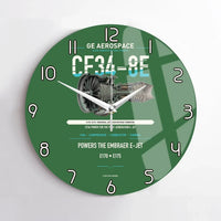 Thumbnail for CF34-8E design on green no frame wall clock