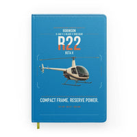 Thumbnail for Robinson R22 Beta II design on turquoise notebook