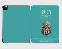 Thumbnail for Milan Bergamo Airport (BGY) design on turquoise ipad tablet case