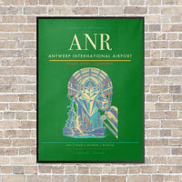Thumbnail for Antwerp International Airport ANR - Canvas Framed - Green