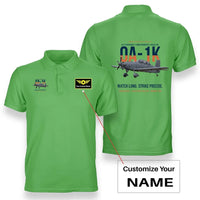 Thumbnail for OA-1K SKYRAIDER II design on light green polo with custom name badge