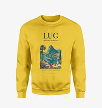 Thumbnail for Lugano Airport (LUG) design on yellow sweatshirt
