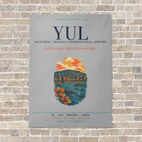 Thumbnail for Montréal–Trudeau International Airport YUL vertical canvas print - no frame - light gray background