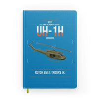 Thumbnail for Bell UH-1H Iroquois design on turquoise notebook