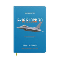 Thumbnail for F-16 Block 70 The Falcon Evolves design on turquoise notebook