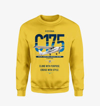 Thumbnail for Cessna 175 Skylark design on yellow sweatshirt