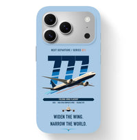 Thumbnail for Boeing 777-9 design on light blue magsafe iphone case