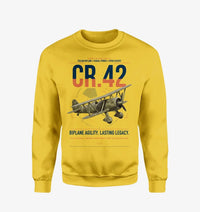 Thumbnail for Fiat CR.42 Falco design on yellow sweatshirt