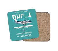 Thumbnail for DHC-6 Twin Otter Classic 300-G design on turquoise 1 piece coaster