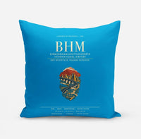 Thumbnail for Birmingham-Shuttlesworth International Airport (BHM) design on turquoise pillow