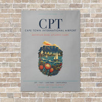 Thumbnail for Cape Town International Airport CPT vertical canvas print - no frame - light gray background