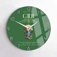 Thumbnail for Gerald R. Ford International Airport Grand Rapids (GRR) design on green no frame wall clock