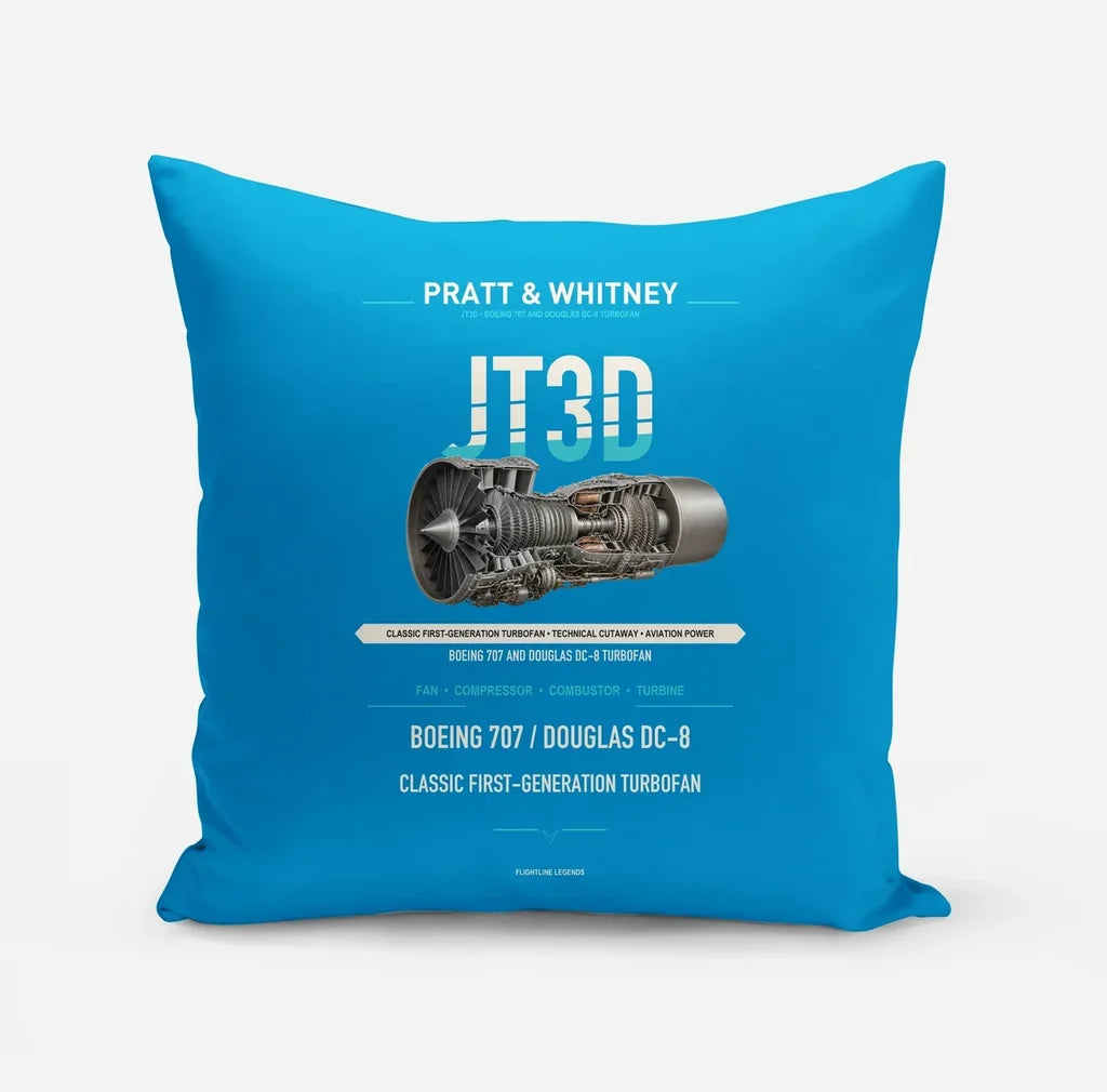 JT3D design on turquoise pillow