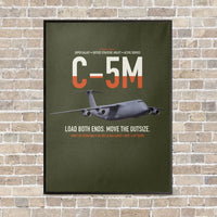 Thumbnail for C-5M Super Galaxy vertical canvas print - framed - green army background