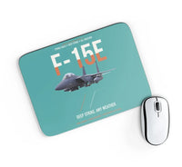Thumbnail for F-15E Strike Eagle Deep Strike Any Weather design on turquoise rectangle mouse pad