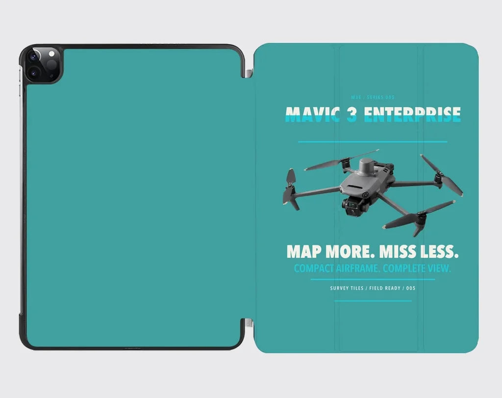 DJI Mavic 3 Enterprise design on turquoise ipad tablet case