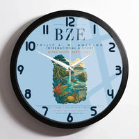 Thumbnail for Philip S. W. Goldson International Airport (BZE) design on light blue framed wall clock
