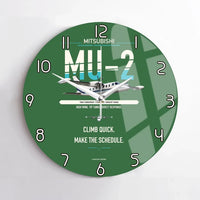 Thumbnail for Mitsubishi MU-2B-60 Marquise design on green no frame wall clock