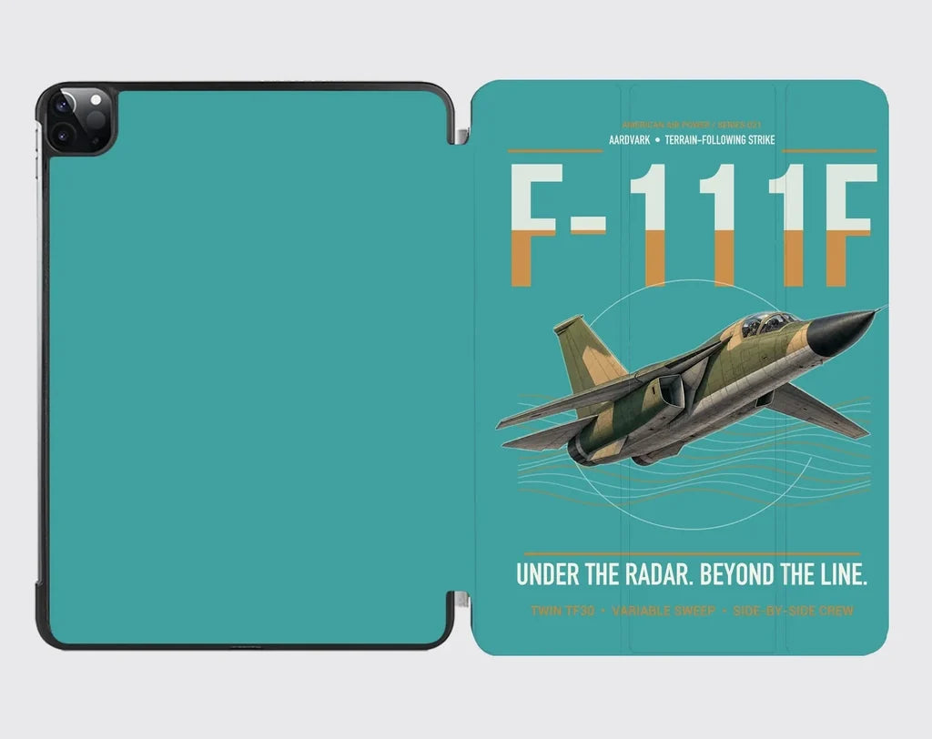 F-111F Aardvark design on turquoise ipad tablet case