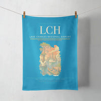 Thumbnail for Lake Charles Regional Airport (LCH) design on turquoise towel