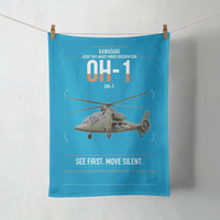 Thumbnail for Kawasaki OH-1 design on turquoise towel