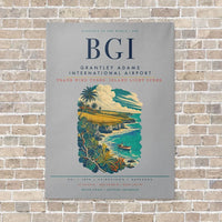 Thumbnail for Grantley Adams International Airport BGI vertical canvas print - no frame - light gray background